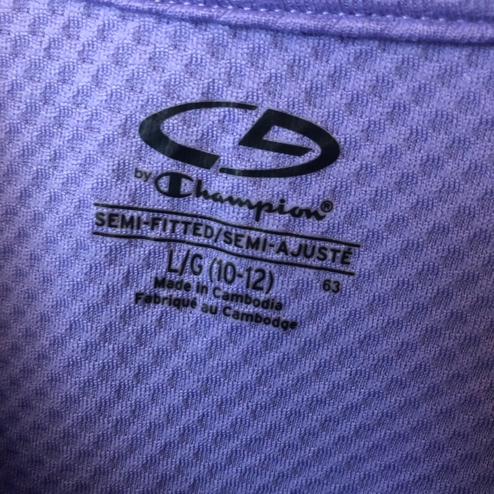 C9‎ Champion Lilac Purple Quarterzip Girls Large 10 12 - Picture 3 of 8